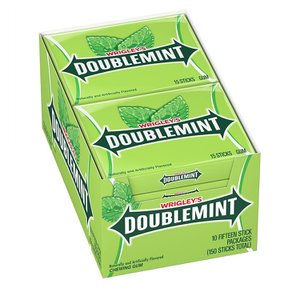  [해외직구]WRIGLEY `S DOUBLEMINT Chewing Gum 위글리 더블민트 츄잉껌 15피스 10팩