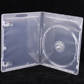 투명 CD DVD 케이스 1단 2단 디스크 보관 플라스틱 케이스 화이트싱글