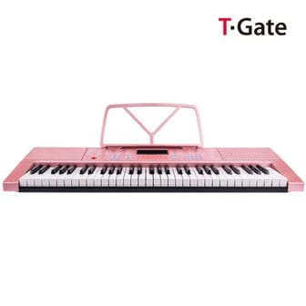 토이게이트 교습용 디지털 피아노 TYPE T-A (핑크) 61키 슬림형 토이게이트