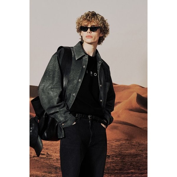 [여주점] [이로] 남성 Ombre 데님 라이크 가죽 셔켓 IQJLS25705GYX