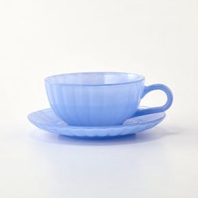 봉봉크림 컵+소서 세트 milky blue
