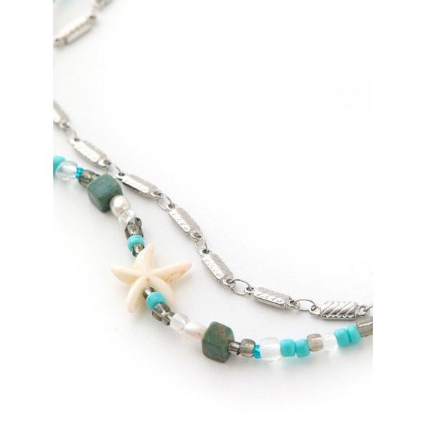 Layered Beaded Necklace Multi