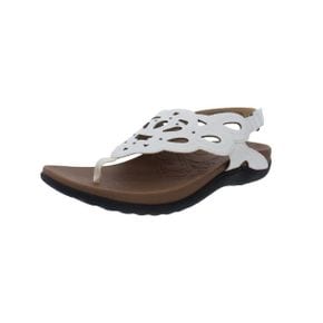 5368153 Rockport Ridge Womens Faux Leather Laser Cut Wedge Sandals