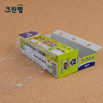 제이큐 크린랩 비닐 롤백 포장용품 주방잡화 주방 15cm 30M X ( 2매입 )
