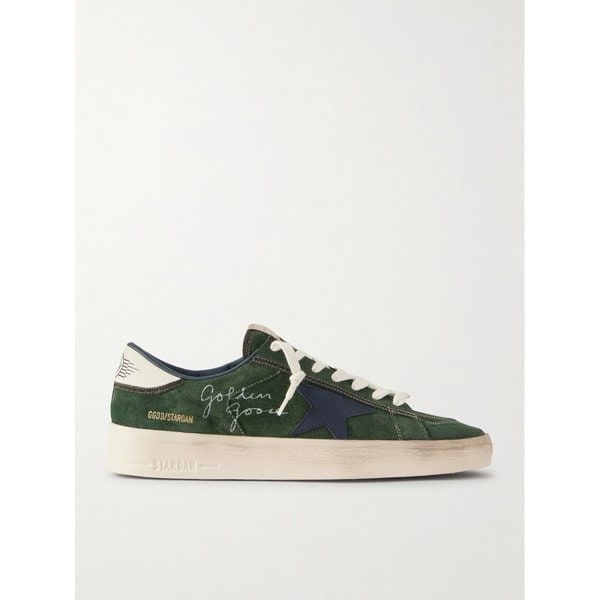 스타단 디스트레스드 가죽 트리밍 스웨이드 스니커즈 46376663162998670