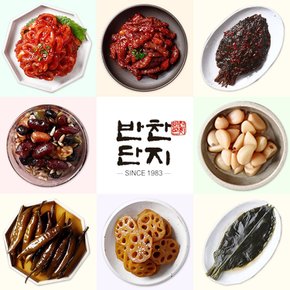 120g 모음(오징어젓, 낙지젓, 모듬콩조림, 깻잎무침, 간장알마늘, 간장고추, 명이나물, 연근조림)