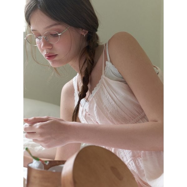 Soop layered sleeveless blouse (powder pink)