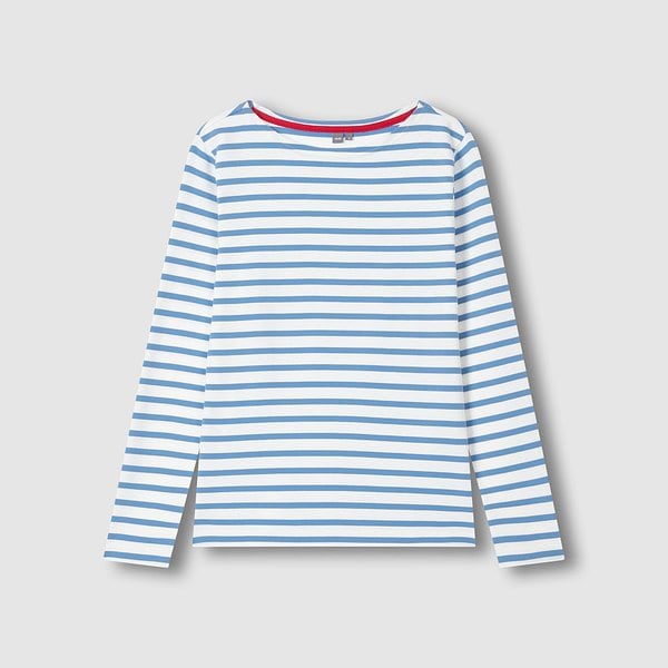 여 코튼 스트레치 보트넥 긴팔 티셔츠 J116101036051