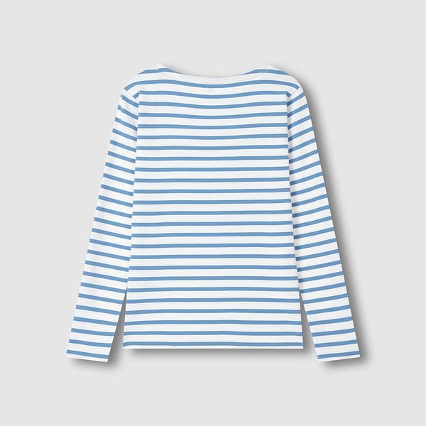 여 코튼 스트레치 보트넥 긴팔 티셔츠 J116101036051