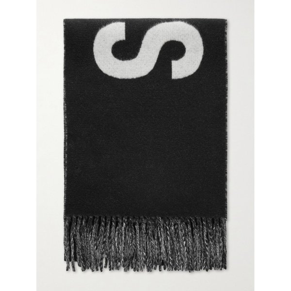 로고 인타르시아 프린지 울 스카프 46376663162968034