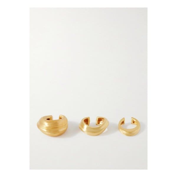 컴플리티드워크 골드 플레이트 이어 커프 3세트 46376663162867474