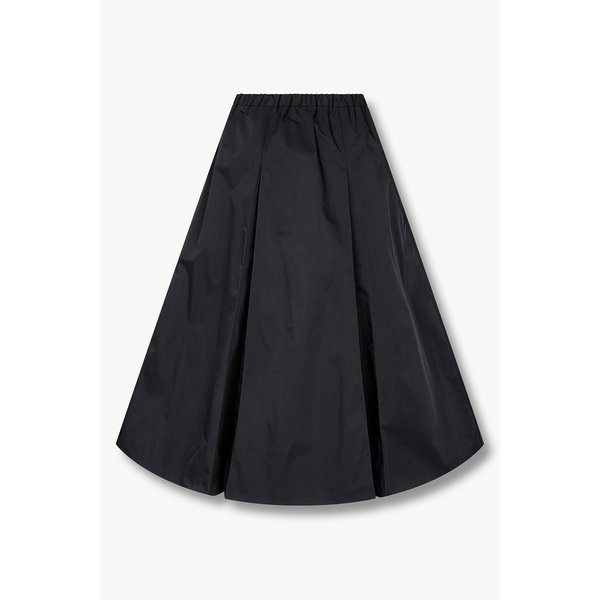 플리츠 폴리 밴딩 스커트 (블랙) EN15111005000