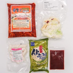 Fresh 닭갈비 밀키트세트 (양념닭갈비1kg+떡150g+야채220g+우동사리230g+추가소스800g)