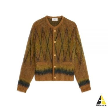 셀린느 셀린느 24 CARDIGAN JACKET IN BRUSHED ARGYLE MOHAIR (2AT0A293Y 18RS) (브러시드 아가