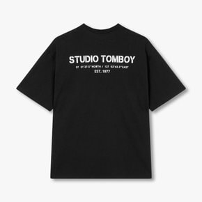 톰보이 백프린팅 로케이션 티셔츠 9154222415 BLACK
