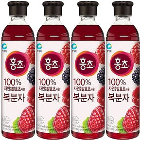 블루베리 홍초 대상 청정원 복분자 900ml x 4개입