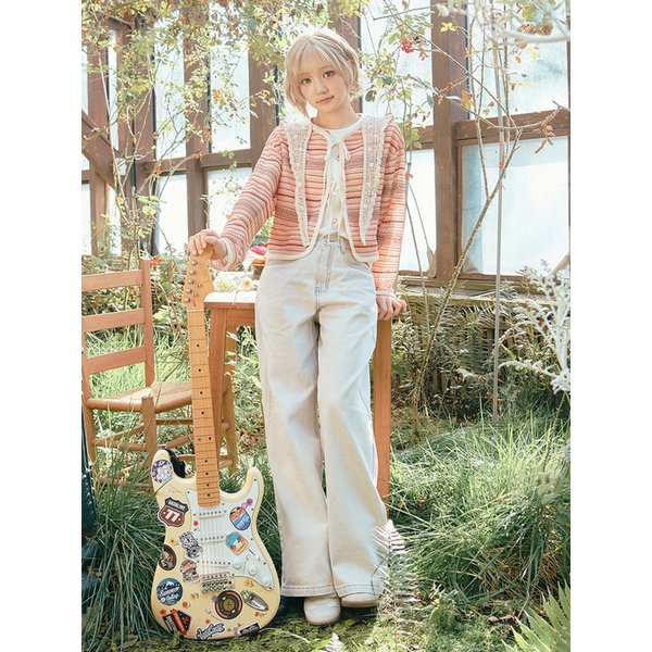 [KiiiKiii PICK] 플라워 프린트 니트 풀오버_T262MSW133W