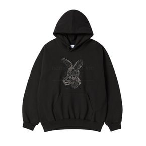 LETTERING RABBIT HOODIE 레터링레빗 후드 블랙