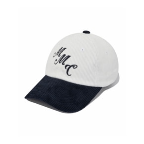 SP M.M.C LOGO CORDUROY BALL CAP-IVORY