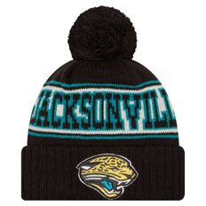 [해외] 1113300 NFL [잭슨빌 재규어스] RetroCuffed Knit Hat with Pom Black