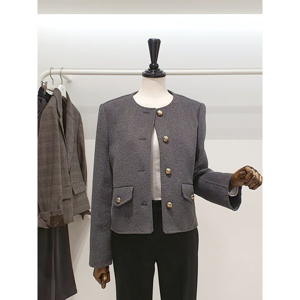 [파주점] 쥬크 주크 노카라 스티치 디테일 숏코트 V254MSG984