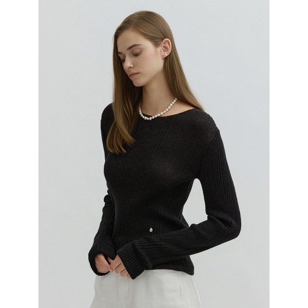 Mohair Slim Knit Black AT5SWF025BK