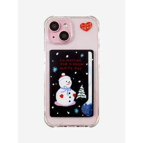 S25시리즈입고[카드탱크]Snow White-Black Card Tank Jell-Hard Phonecase