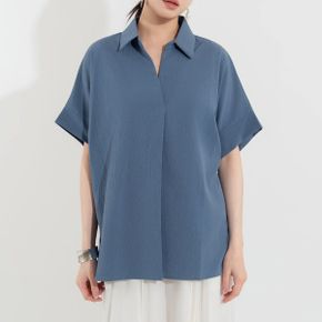 엘리안 히든버튼 오픈카라 블라우스_P432493400