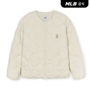 MLB [코리아공식] 베이직 U넥 경량 숏패딩 BOS (D.Cream)