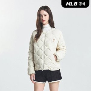 MLB [엠엘비코리아공식] 베이직 U넥 경량 숏패딩 BOS (D.Cream)