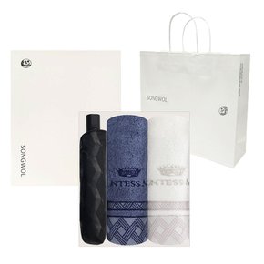 송월타올 뱀부 클래스 3단자동큐브 창립기념 선물 3p