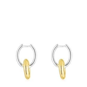 Short two-tone donut earrings Luah/귀걸이/111363540