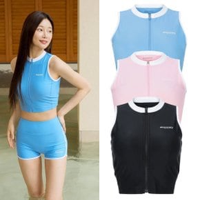 [24S/S] 디스커버리 DWSW98043 프레시벤트 여성 슬리브리스 돌핀 셋업 워터탑 래쉬가드