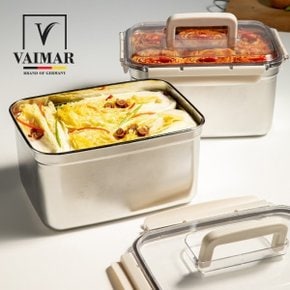 [BIZ][VAIMAR] 바이마르 스테인레스 304 밀폐 핸들형 7L 대용량 김치통 2p