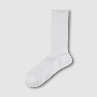 JAJU 여 코튼 시어 롤 장목 양말 1족 J146203161001