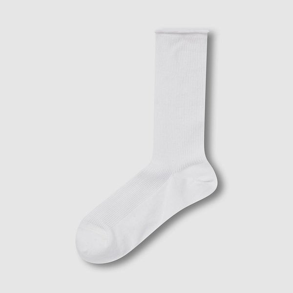 여 코튼 시어 롤 장목 양말 1족 J146203161001