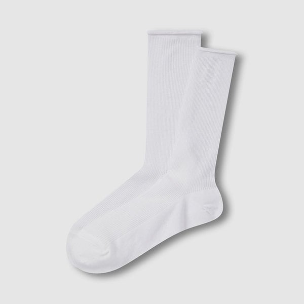 여 코튼 시어 롤 장목 양말 1족 J146203161001