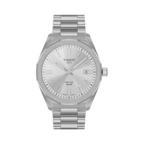 티쏘 PRC 100 솔라 쿼츠 39mm 스테인리스 스틸 실버