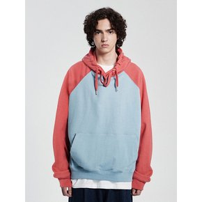 RAGLAN SLEEVE HOODIE coral