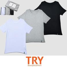 [라일리] Rly (트라이)레이온 심플 베이직 남성 데일리 티셔츠3매입 (S10508679)