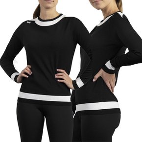 골프 여성 보트넥 티셔츠 스웨터