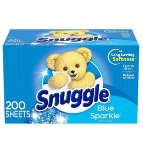 스너글 드라이 시트형 섬유유연제 블루스파클 대용량 200매 Snuggle Fabric Softener