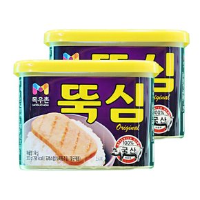 뚝심 오리지날 300g 2개 햄 통조림 구이 찌개 김밥