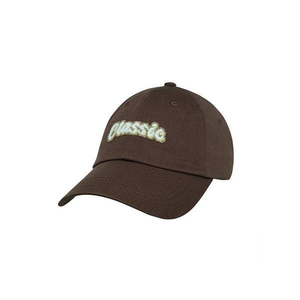 CLASSIC NEEDLEPOINT HAT - BROWN