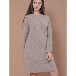 3D Wholegarment Cashmere Cable Dress -GR