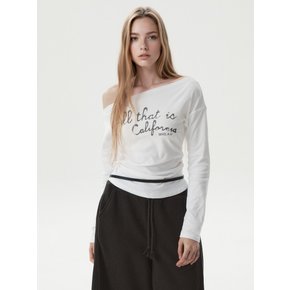 One-Shoulder Long Sleeve T-shirt(F) WHLAG3827F