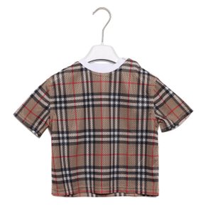 24SS 체크 메시 반팔티셔츠 (8078637 ARCHIVE BEIGE 24S)