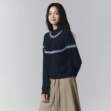 [24 F/W] 잇미샤 하프넥 패턴 풀오버 ITOCZPO850
