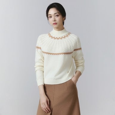 [24 F/W] 잇미샤 하프넥 패턴 풀오버 ITOCZPO850
