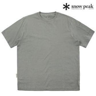 스노우피크 남성 코튼 우븐 포켓 반팔 티셔츠 S23MMFTS65 LK